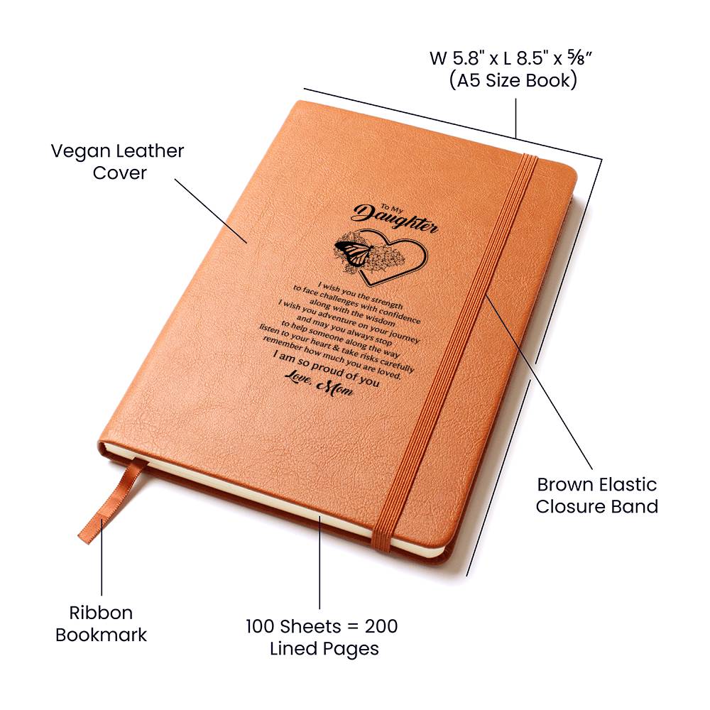 To my daughter, Butterfly Journal - Mom's Love Letter Notebook