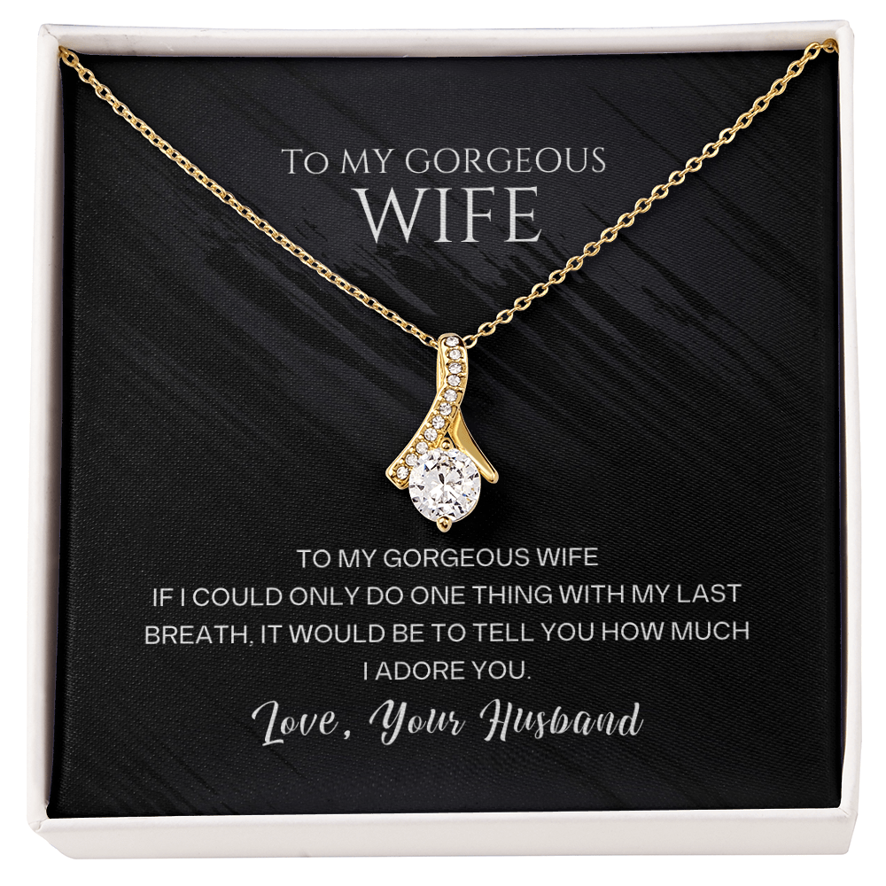 To my gorgeous wife, with my last breath I would tell you how much I adore you
