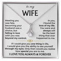 Necklace with a sentimental message card for a wife 