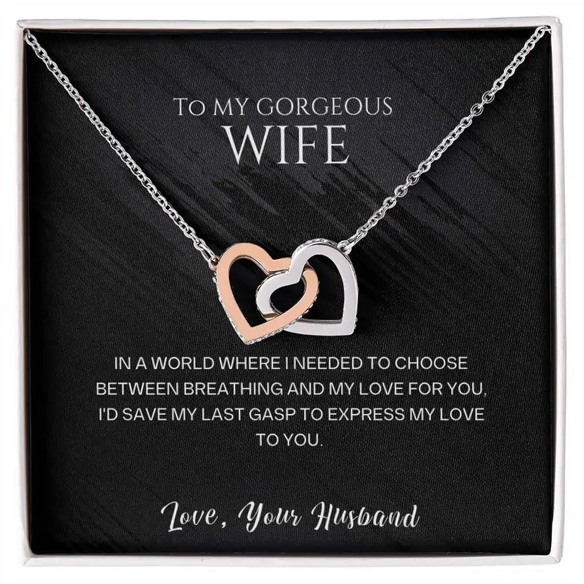 Love Necklace To My Gorgeous Wife